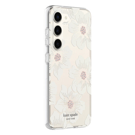 Kate Spade Protective Hardshell Case Galaxy S23 Hollyhock Floral /Cream